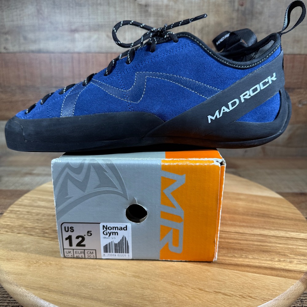 Mad Rock Climbing Shoes Mens 12.5 Blue Nomad Gym Lace Up Science Friction 3.0